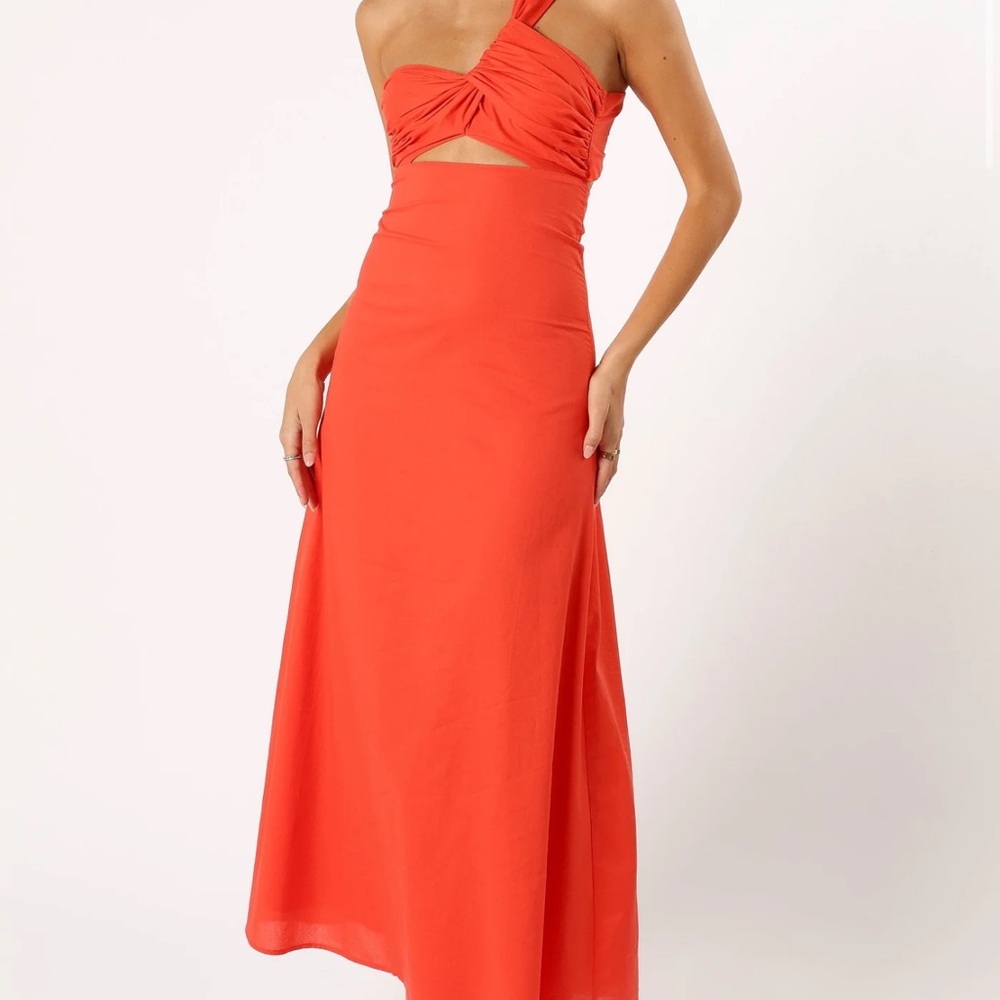 Petal & Pup One-Shoulder Coral Dress